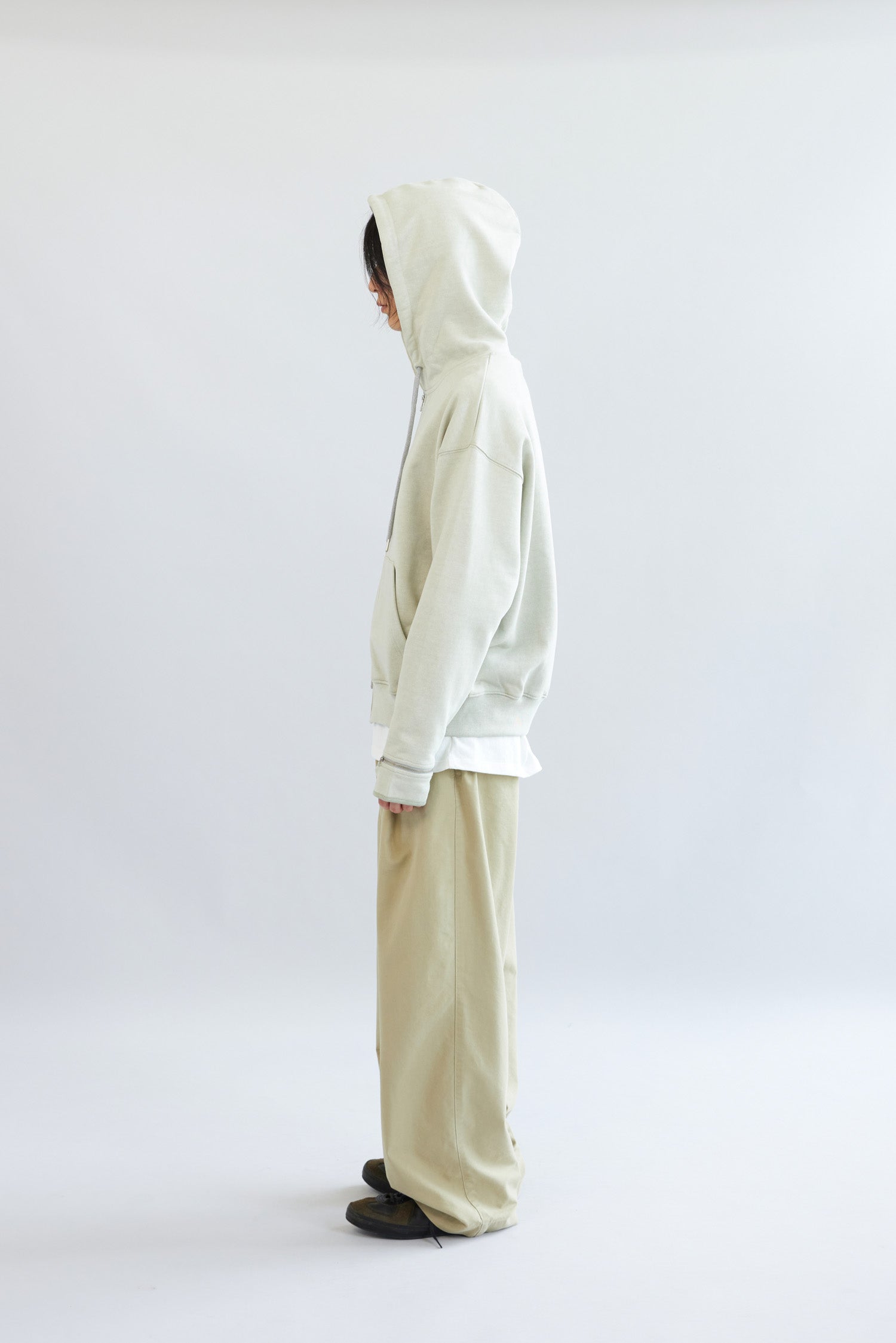 Hatchingroom - Boxer Zip Hoodie Pigment Dyed (Olive) product image 7 | TRAB K-Fashion Australia