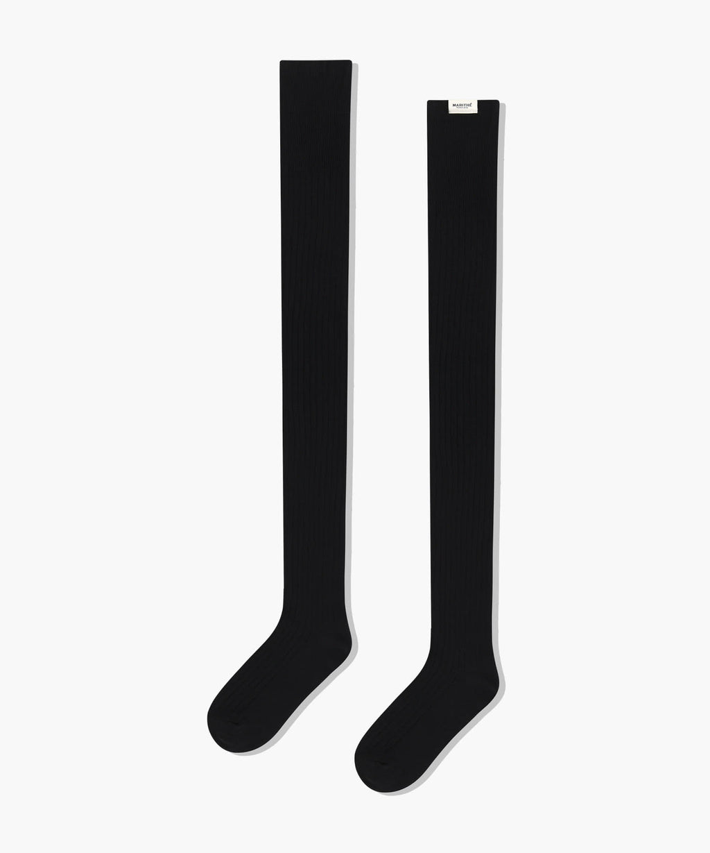 Marithe & Francois Girbaud - Over Knee Long Socks (Black) product image 1 | TRAB K-Fashion Australia