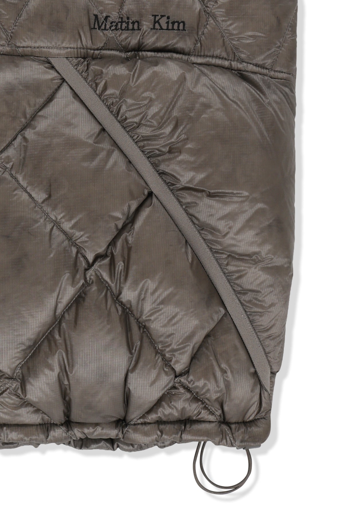 Matin Kim - Mix Quilted Light Down Vest (Grey) product image 5 | TRAB K-Fashion Australia