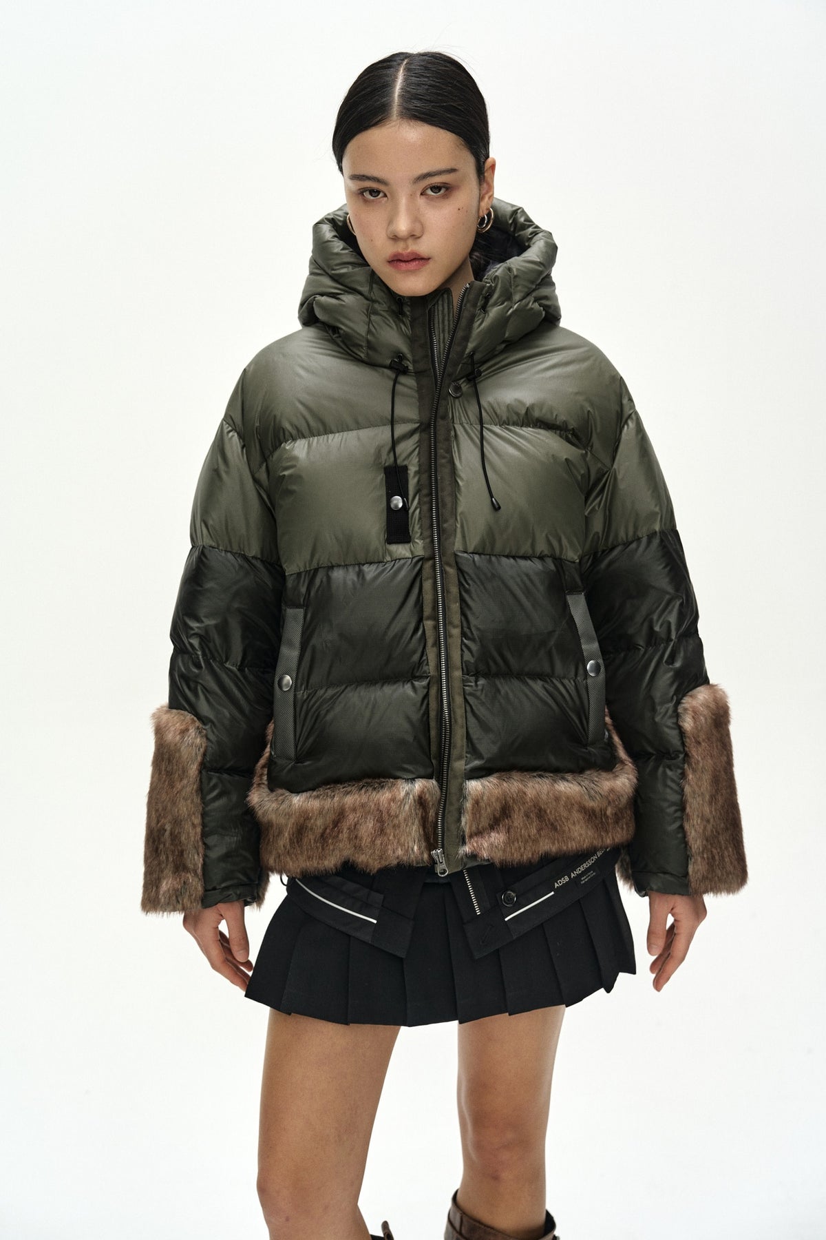 Andersson Bell - Copenhagen Down Fur Jacket (Khaki) product image 9 | TRAB K-Fashion Australia