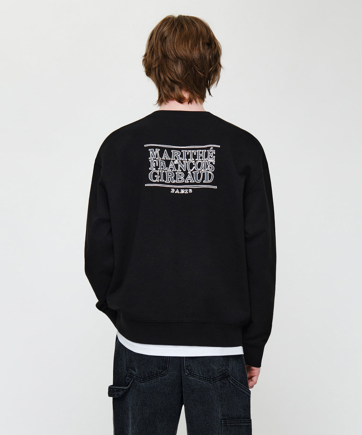 Marithe & Francois Girbaud - Doodle Classic Logo Oversized Sweatshirt (Black) product image 3 | TRAB K-Fashion Australia