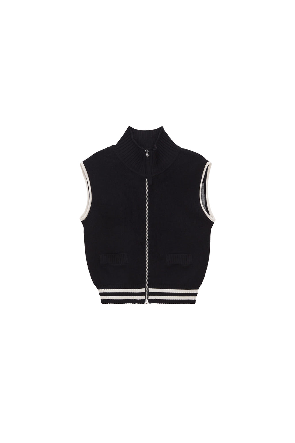 Matin Kim - Spell Point Stripe Knit Vest (Black) product image 19 | TRAB K-Fashion Australia
