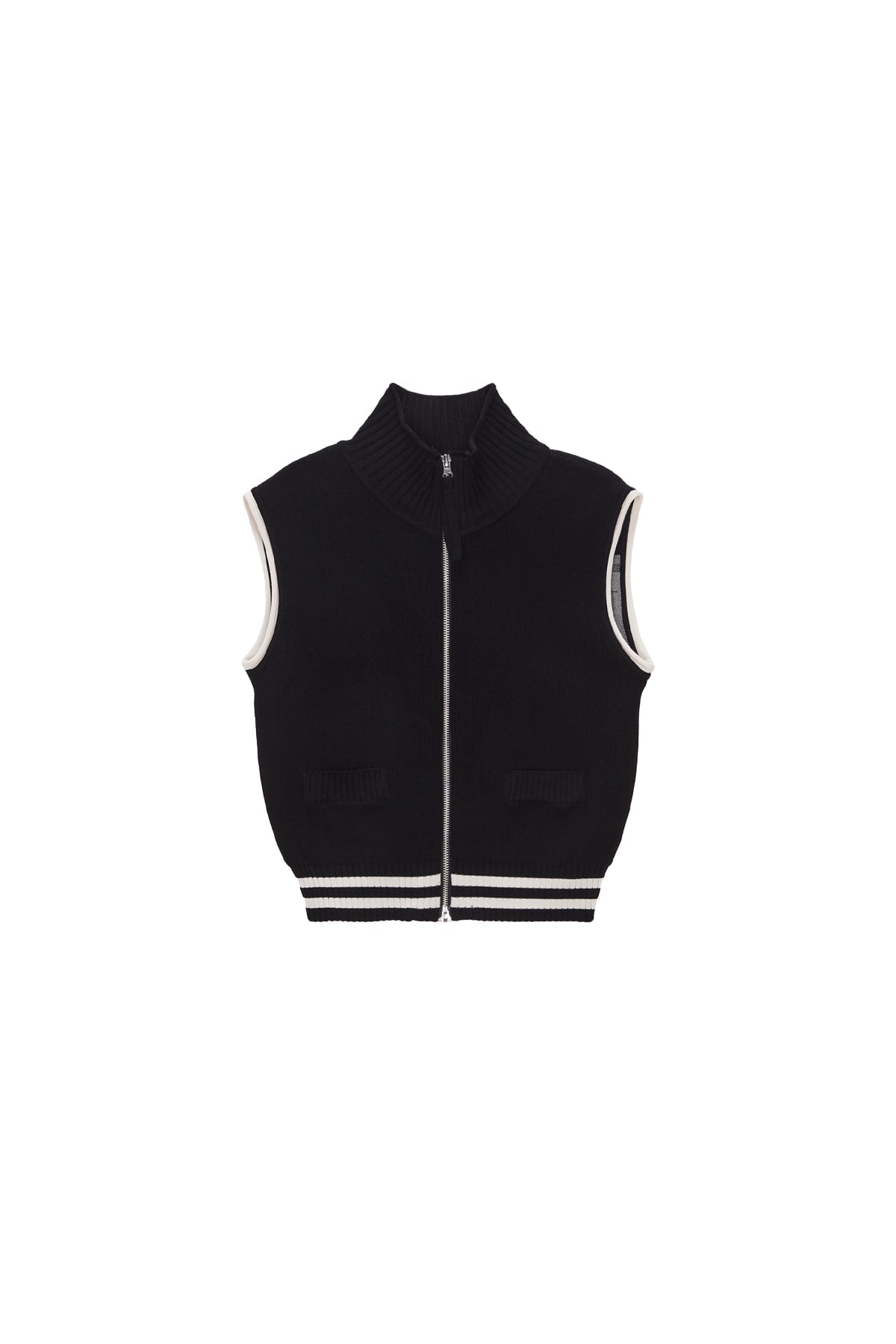 Matin Kim - Spell Point Stripe Knit Vest (Black) product image 19 | TRAB K-Fashion Australia