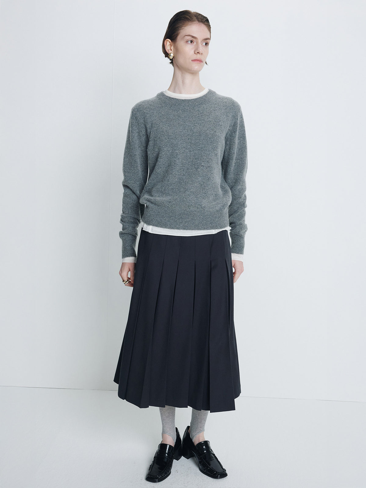 Tonywack - Wool Blend Crew-Neck Knit (Grey) product image 6 | TRAB K-Fashion Australia