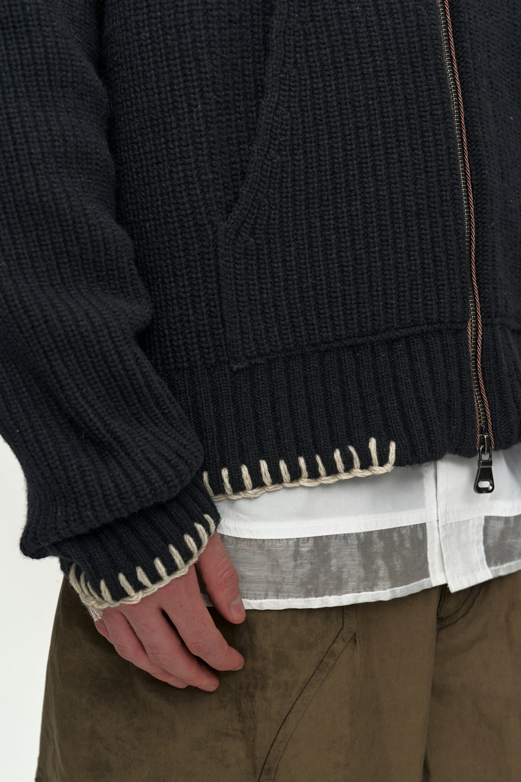 Andersson Bell - Unisex Heart Logo Hood Zip-Up Sweater (Black) product image 6 | TRAB K-Fashion Australia