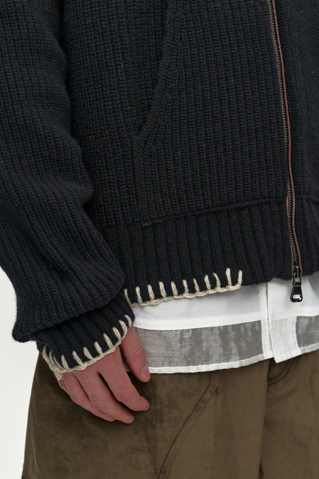 Andersson Bell - Unisex Heart Logo Hood Zip-Up Sweater (Black) product image 6 | TRAB K-Fashion Australia