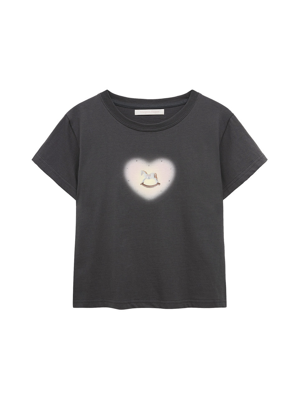 Margarin Fingers - Pony Hotfix T-Shirt (Charcoal) product image 2 | TRAB K-Fashion Australia