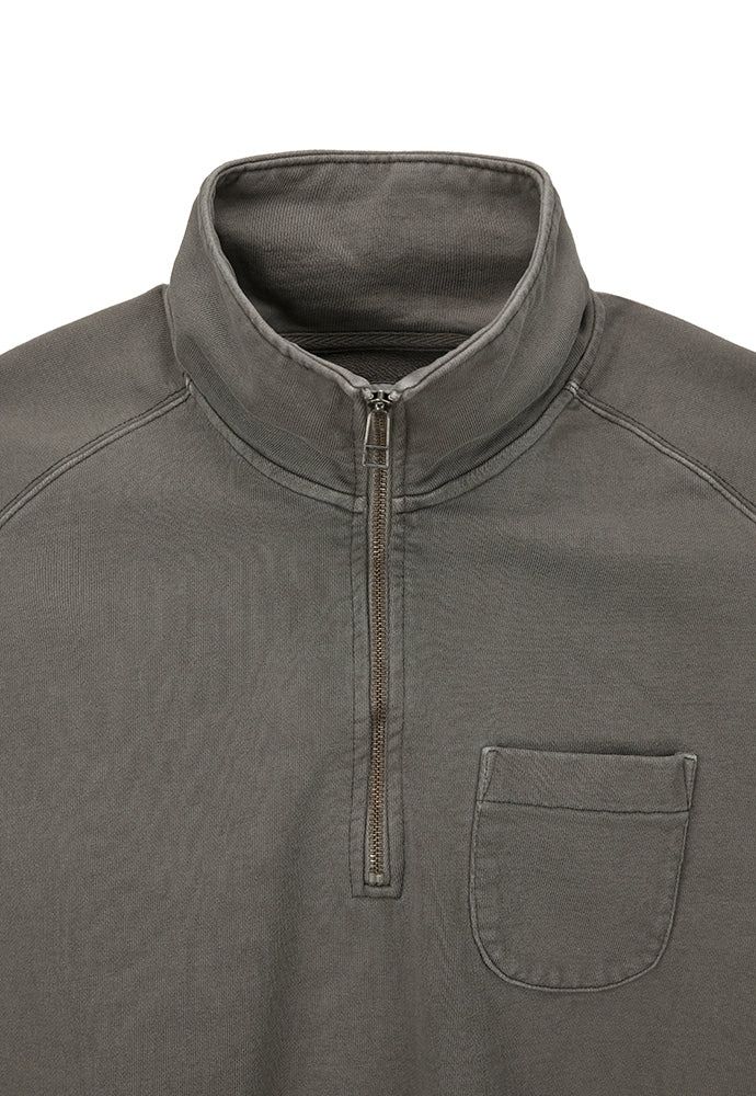 Art if acts - Garment Dyed Half Zipup Sweat (Mud Brown) product image 9 | TRAB K-Fashion Australia