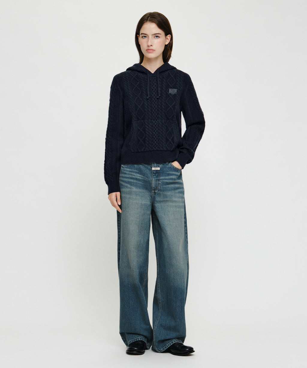 Marithe & Francois Girbaud - [Pre-order – Ships 7 Oct] Baggy Fit Dirty Washed Denim Pants (Blue) product image 3 | TRAB K-Fashion Australia
