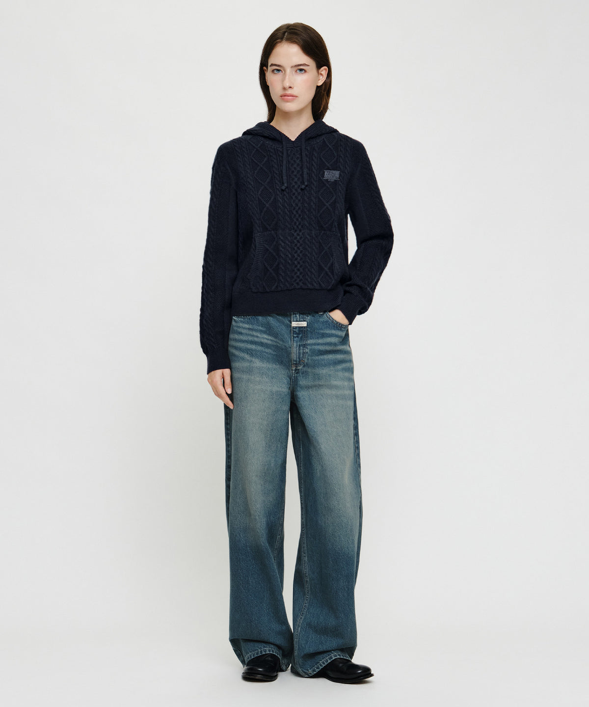 Marithe & Francois Girbaud - [Pre-order – Ships 7 Oct] Baggy Fit Dirty Washed Denim Pants (Blue) product image 3 | TRAB K-Fashion Australia