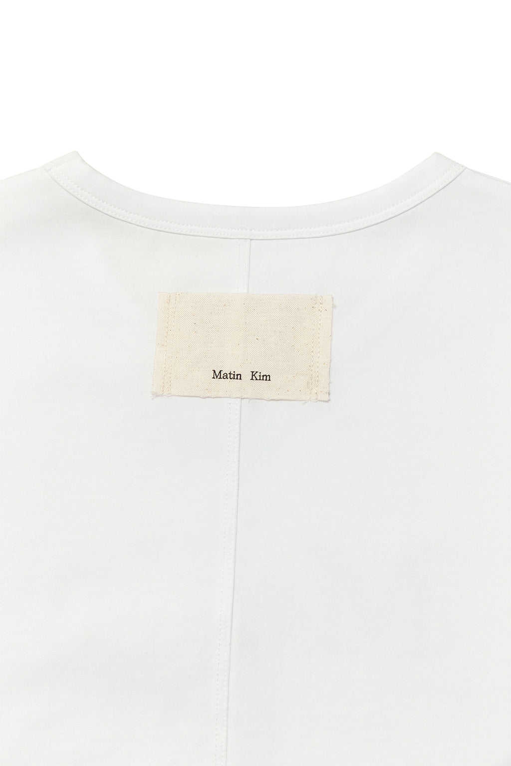 Matin Kim - Stitch Printing Detail Crop Top (White) product image 4 | TRAB K-Fashion Australia