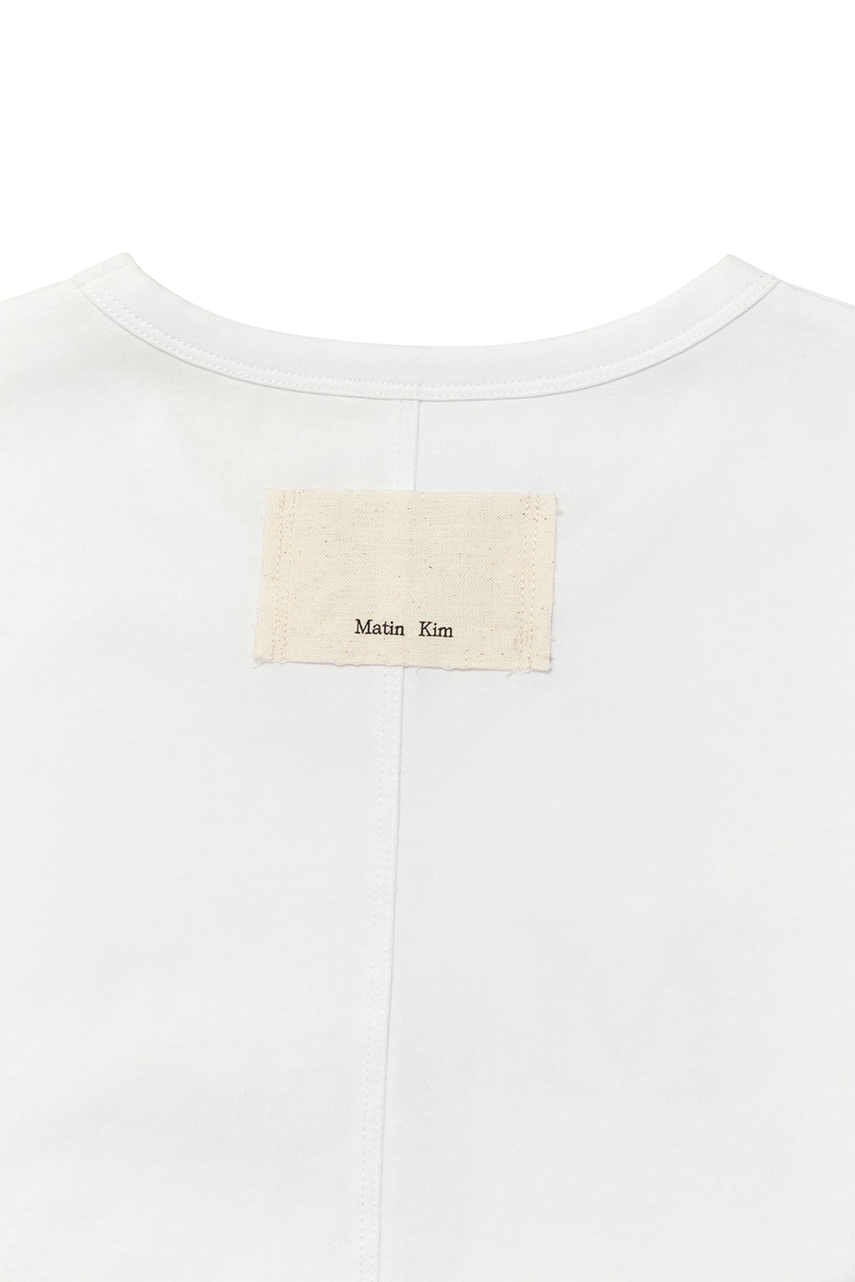 Matin Kim - Stitch Printing Detail Crop Top (White) product image 4 | TRAB K-Fashion Australia