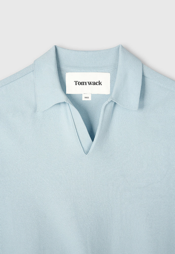 Tonywack - High Count Whole Garment Saddle Neck Knit (Baby Blue) product image 9 | TRAB K-Fashion Australia
