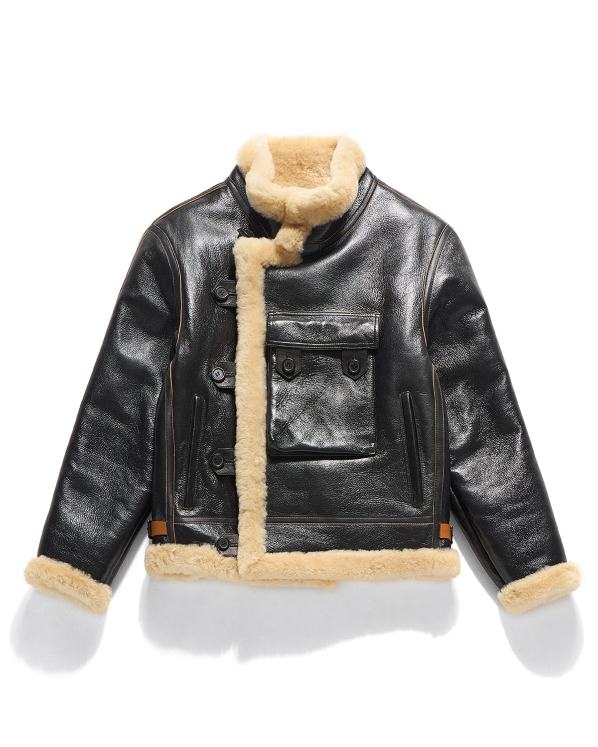 Eastlogue - Shearling Motorcycle Jumper (Black) product image 5 | TRAB K-Fashion Australia