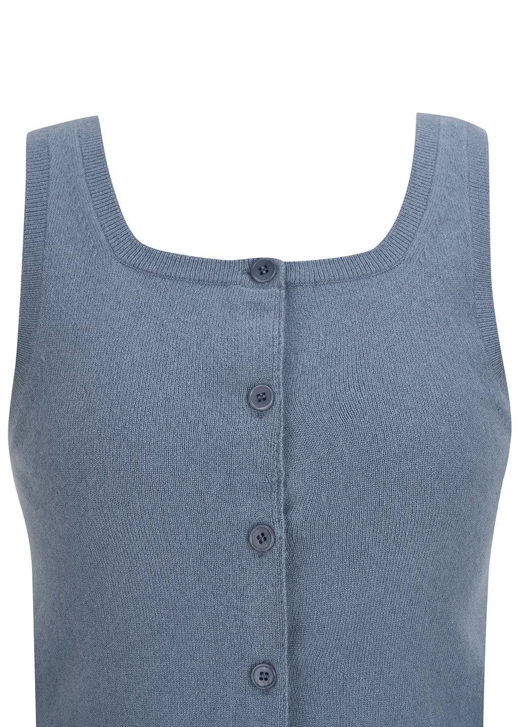 Amomento - Cashmere Button Up U-neck Vest (Blue) product image 4 | TRAB K-Fashion Australia