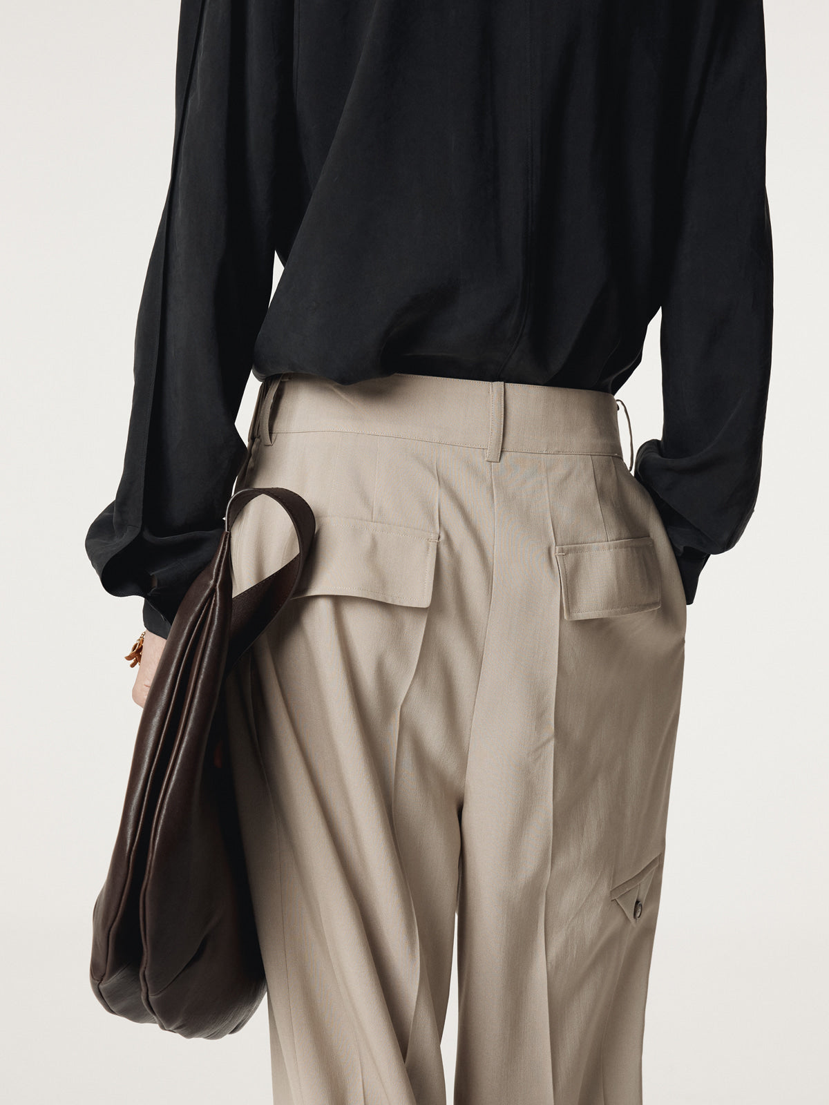 Recto - Banding Waist Wide Pants (Sepia Beige) product image 10 | TRAB K-Fashion Australia