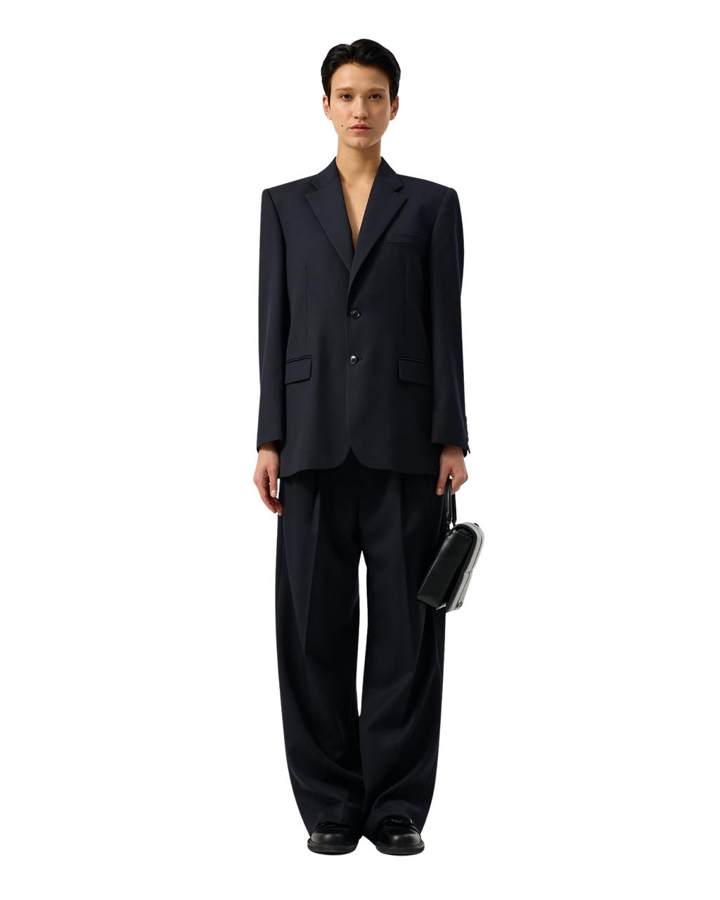 Kimhe Kim - Pleated Trousers (Dark Navy) product image 3 | TRAB K-Fashion Australia