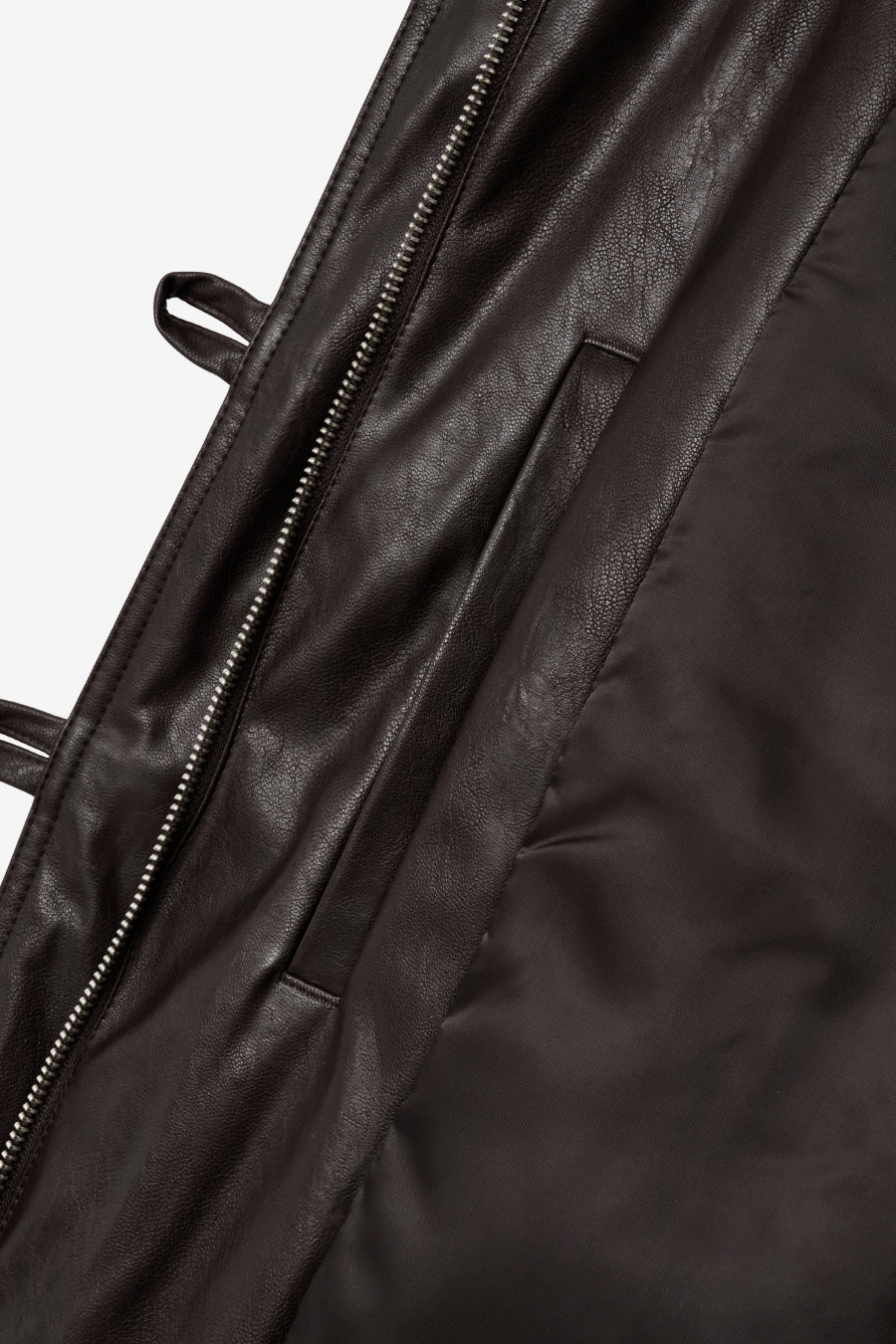 Insilence - Aviator Faux Leather Jacket (Brown) product image 16 | TRAB K-Fashion Australia