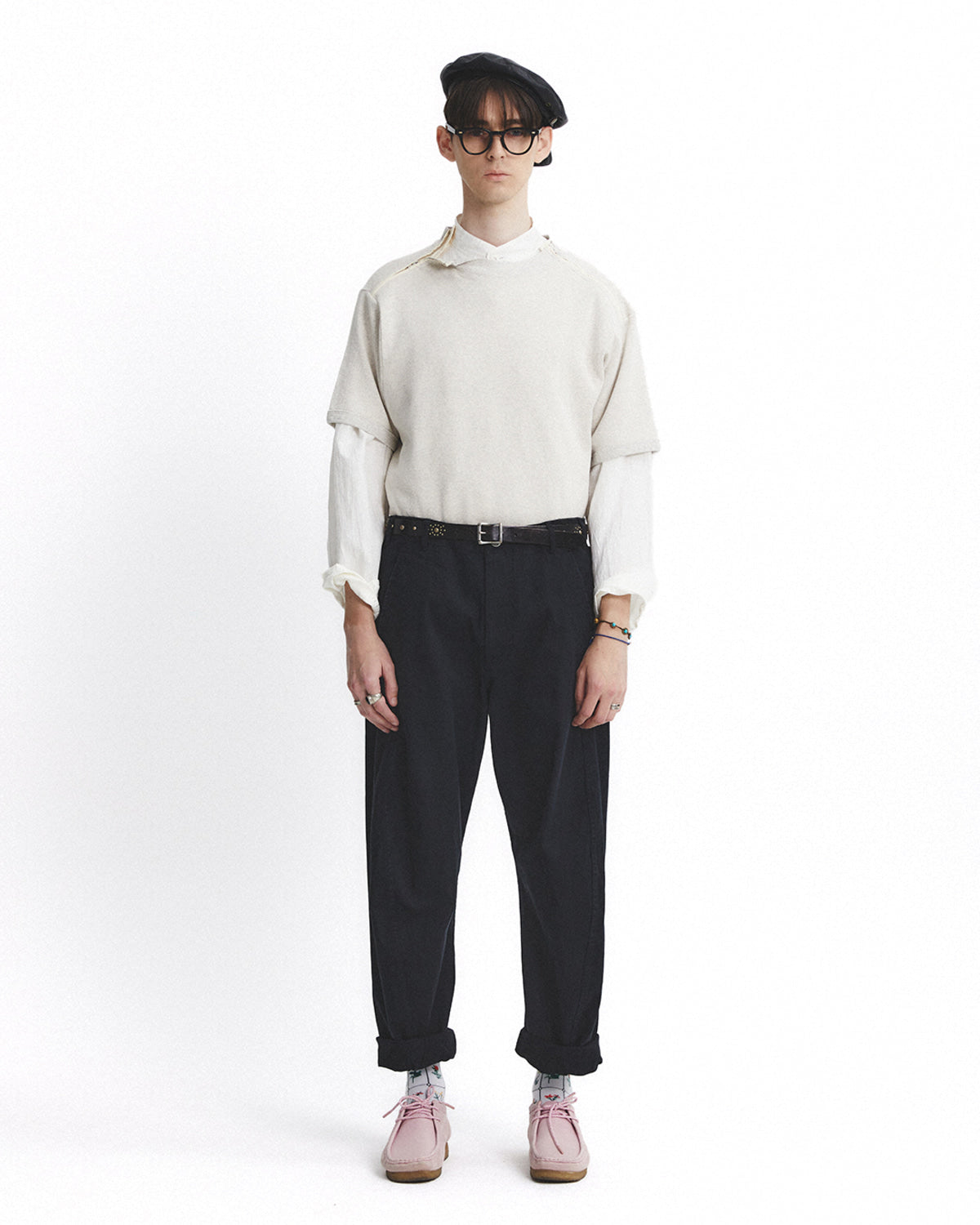 Eastlogue - Army Double Zip T-shirt (Oatmeal) product image 1 | TRAB K-Fashion Australia