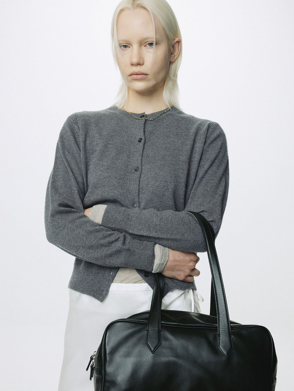 Tonywack - Super Fine Merino Wool Cardigan (Grey) product image 4 | TRAB K-Fashion Australia