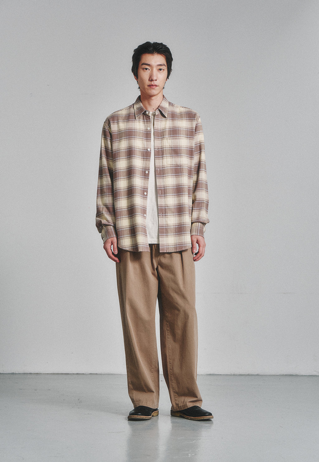 Art if acts - One Tuck Chino Pants (Beige) product image 2 | TRAB K-Fashion Australia