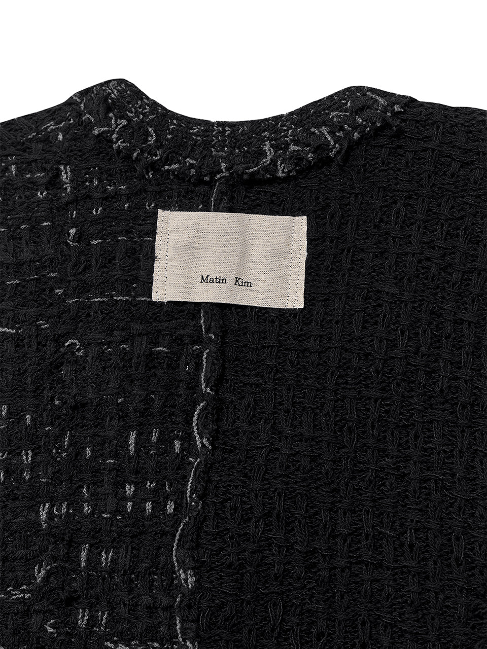 Matin Kim - Rough Tweed Knit Vest (Black) product image 5 | TRAB K-Fashion Australia