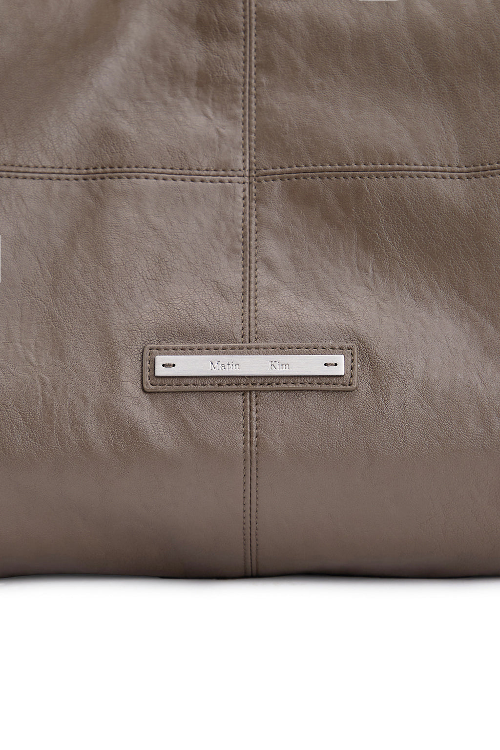 Matin Kim - Side String Leather Big Shoulder Bag (Brown) product image 3 | TRAB K-Fashion Australia