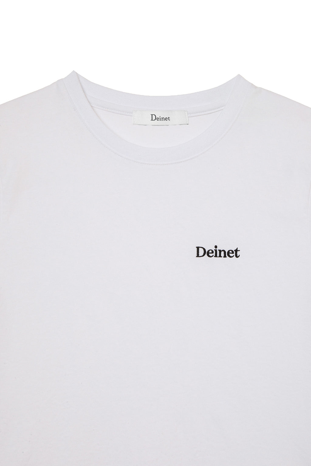Deinet - Logo Embroidery Slimsized T-Shirt (White) product image 3 | TRAB K-Fashion Australia