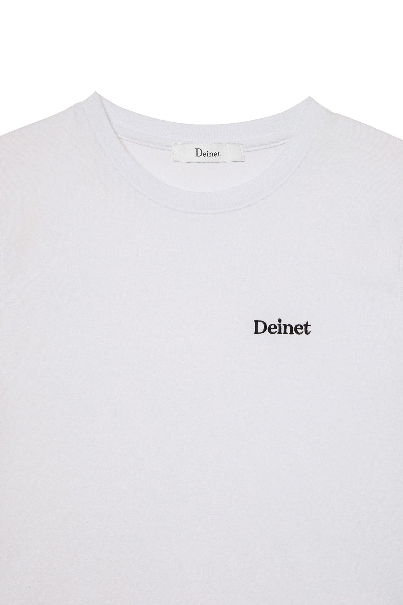 Deinet - Logo Embroidery Slimsized T-Shirt (White) product image 3 | TRAB K-Fashion Australia