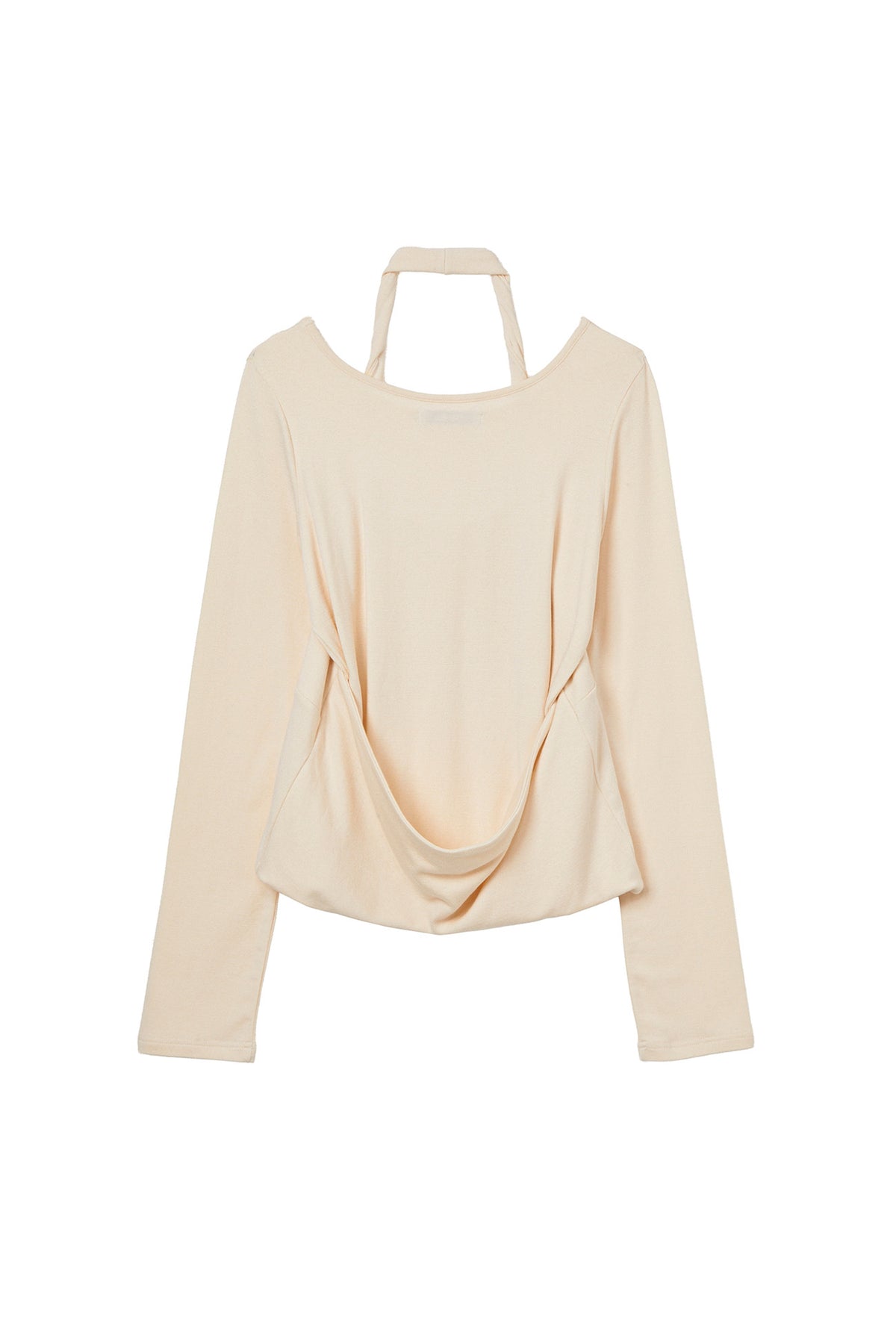 Deinet - Layered Halter Neck Long Sleeve (Ivory) product image 2 | TRAB K-Fashion Australia