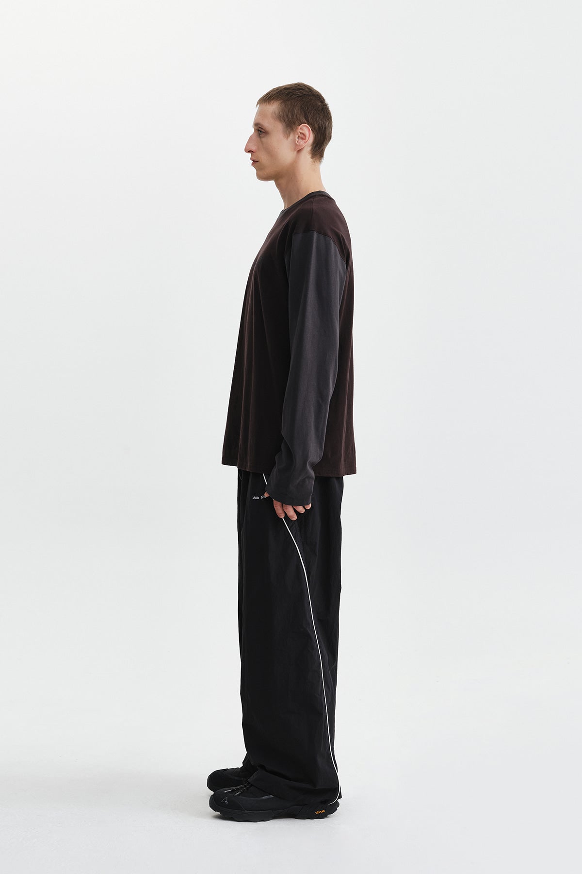 Matin Kim - Tonal Block Logo Top (Brown) product image 7 | TRAB K-Fashion Australia