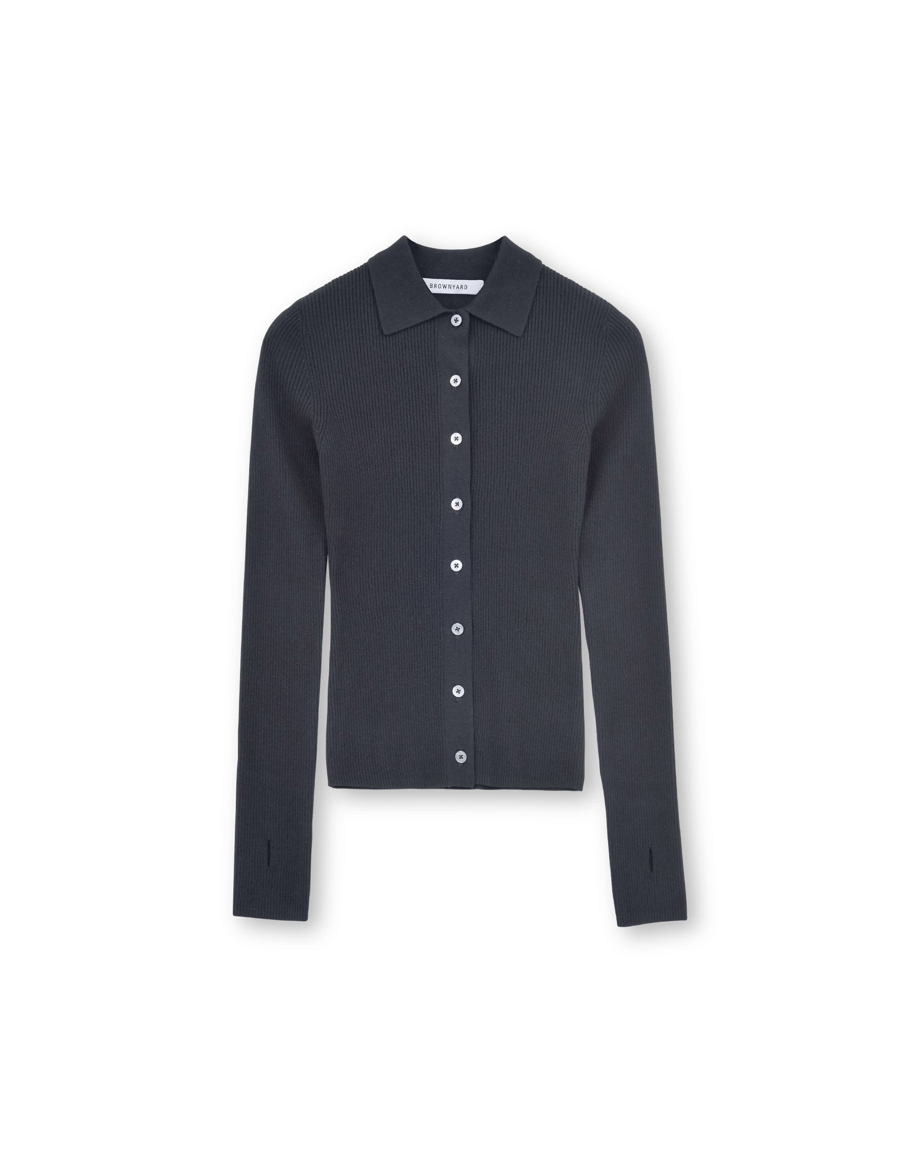 Brownyard - Collar Cardigan (Charcoal) product image 3 | TRAB K-Fashion Australia