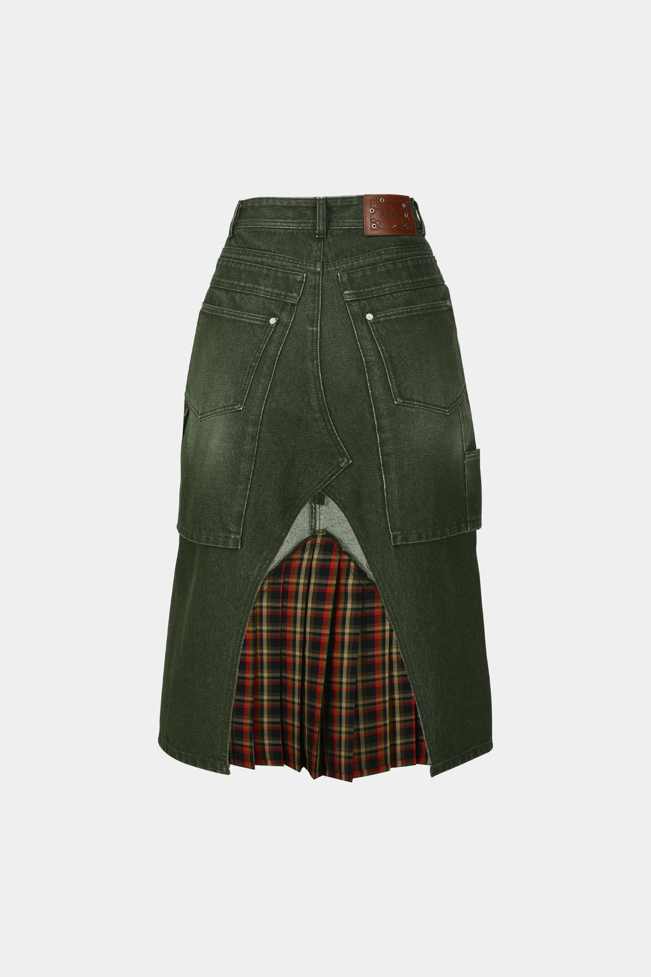 Andersson Bell - Raptor Layered Pleats Skirt (Washed Green) product image 10 | TRAB K-Fashion Australia