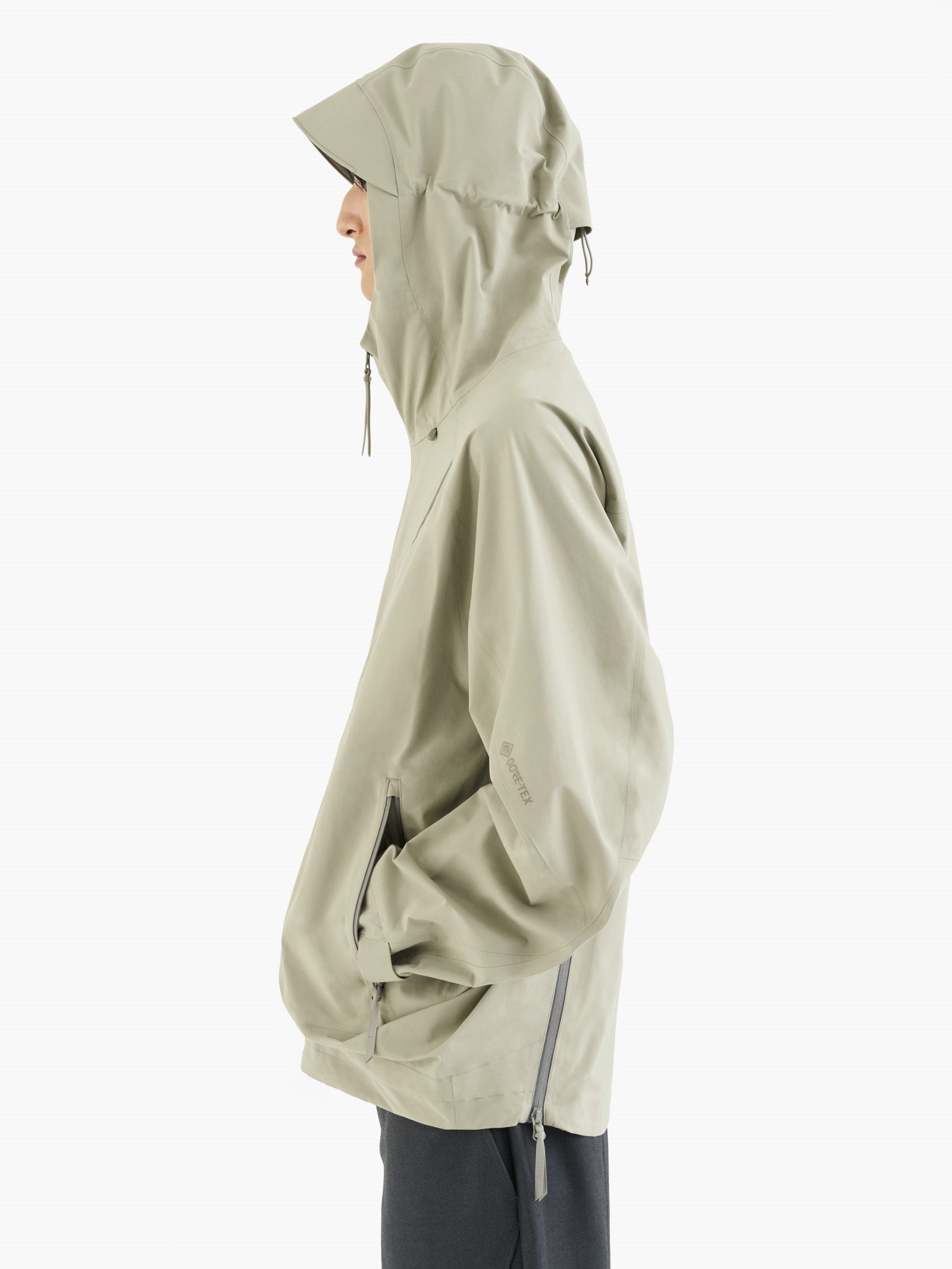 Jiyong Kim - Gore-Tex Draped Windbreaker (Sage Green) product image 3 | TRAB K-Fashion Australia