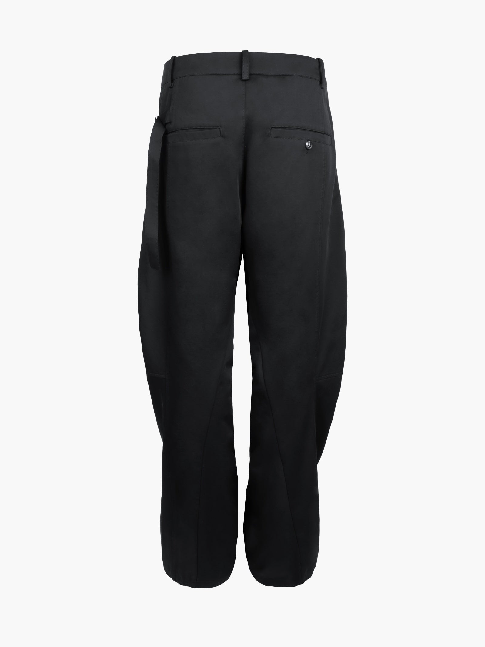 Jiyong Kim - Curved Wrap Trousers (Black) product image 12 | TRAB K-Fashion Australia