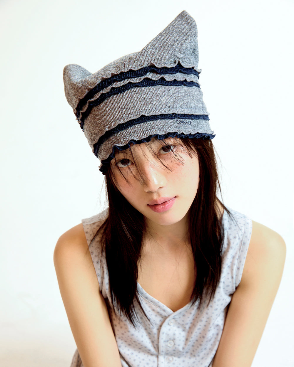 Coyseio - Dudu Ruffle Sleeveless (Ice Grey) product image 6 | TRAB K-Fashion Australia