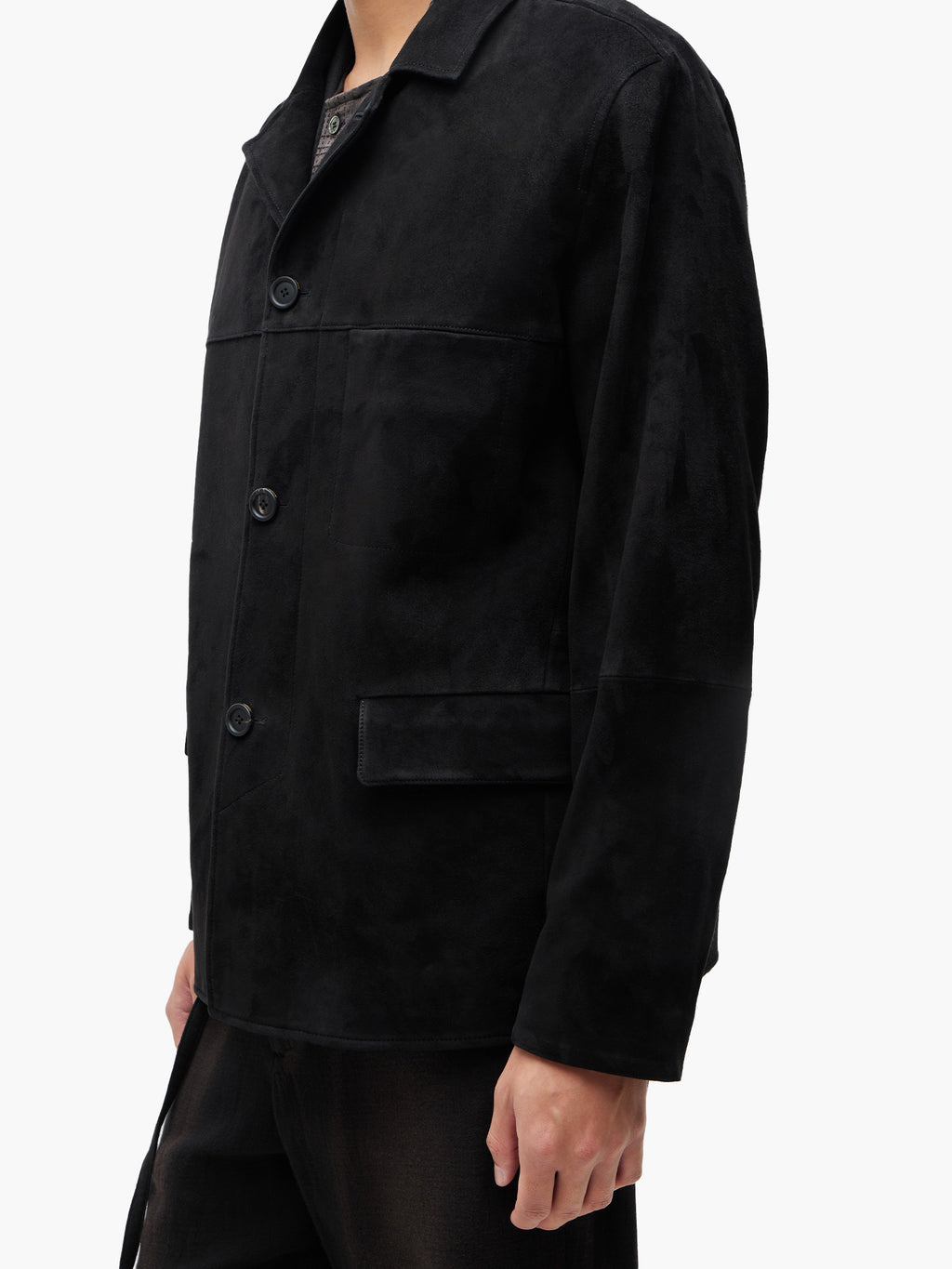 Jiyong Kim - Goat Suede Work Jacket (Black) product image 6 | TRAB K-Fashion Australia