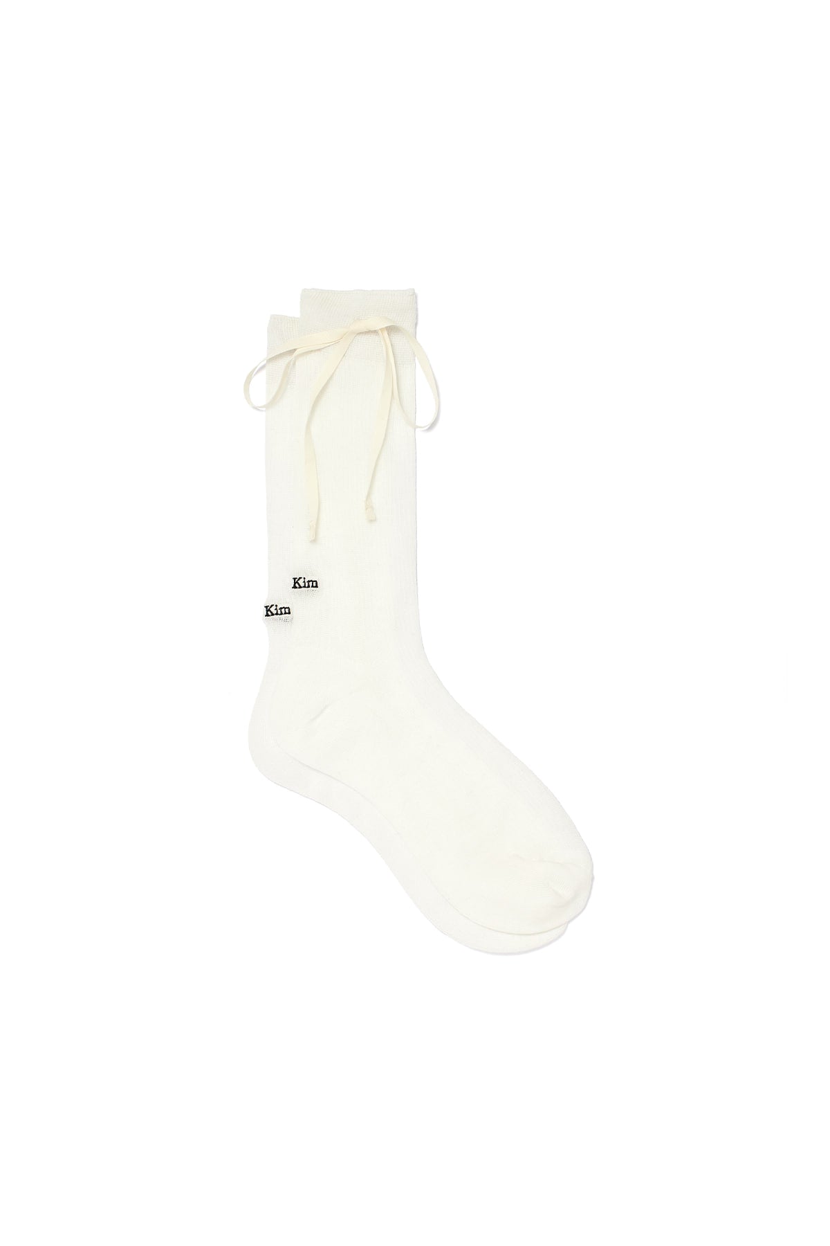 Matin Kim - Ribbon Point Crew Socks (White) product image 2 | TRAB K-Fashion Australia