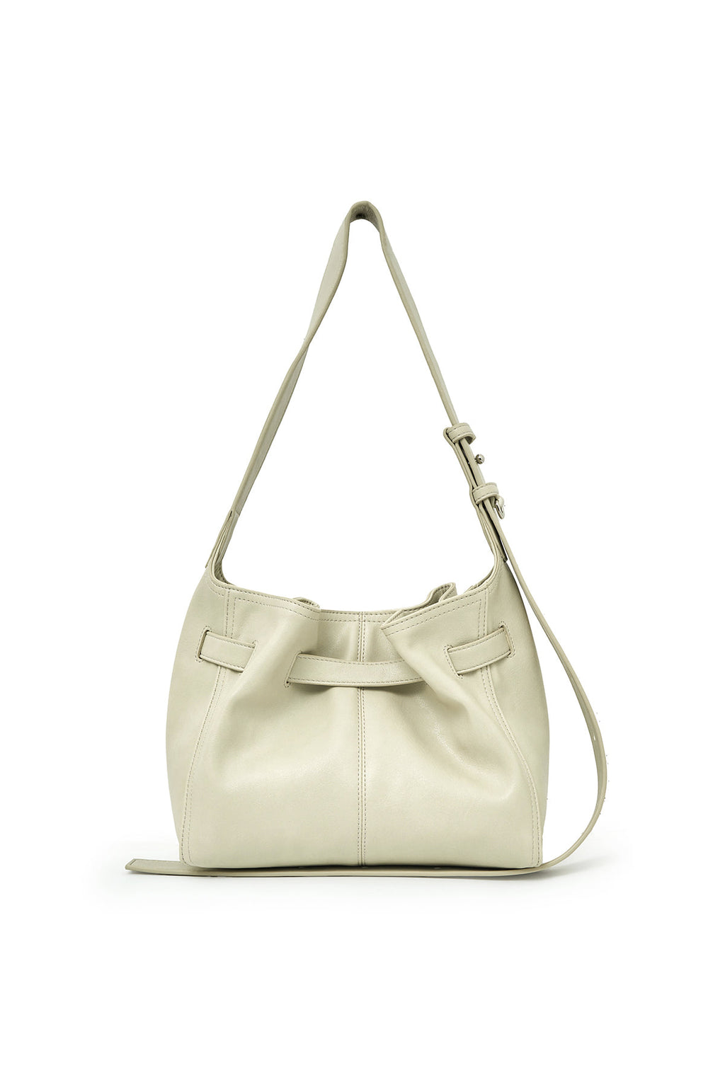Matin Kim - Belted Volunn Small Bucket Bag (Ivory) product image 3 | TRAB K-Fashion Australia