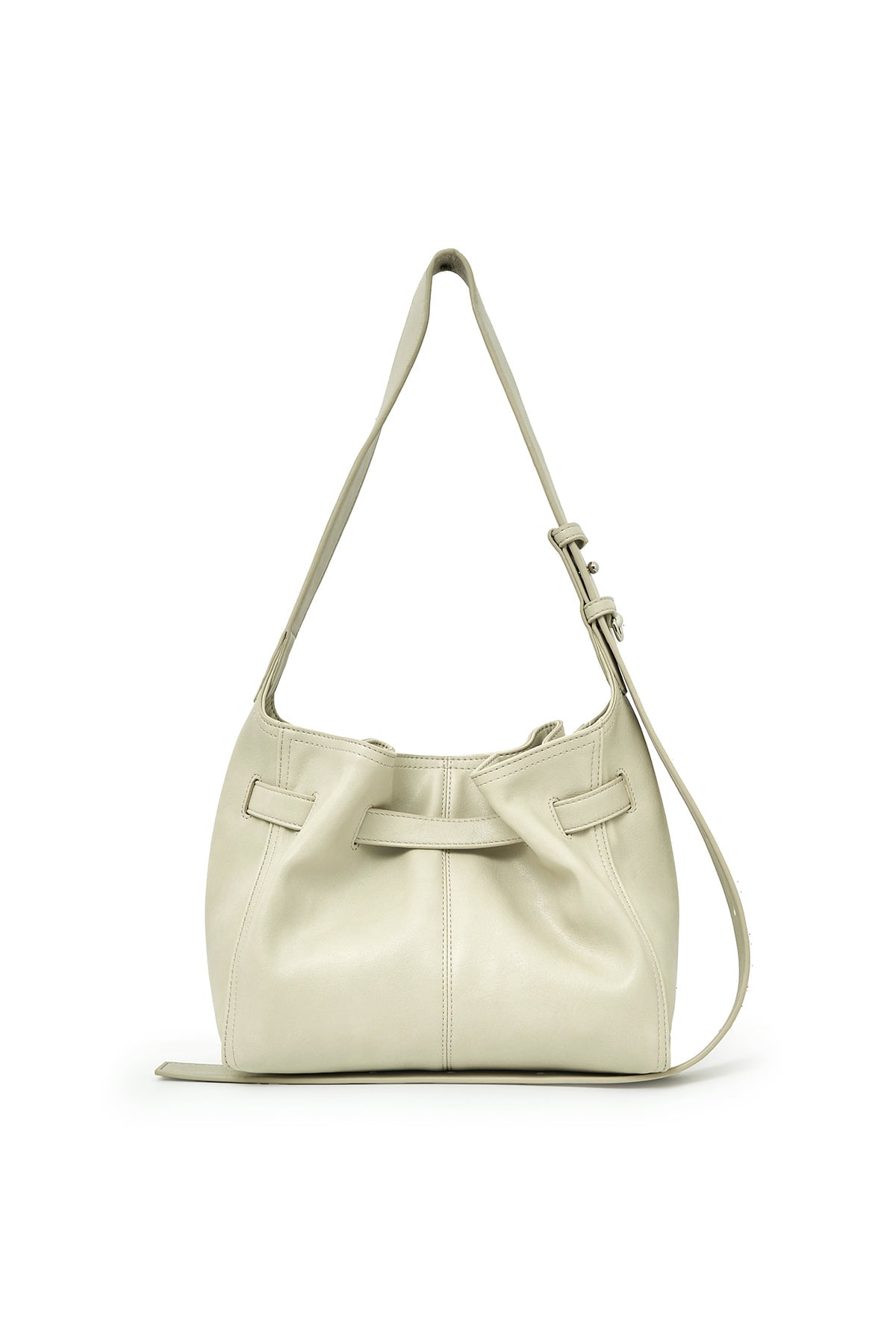 Matin Kim - Belted Volunn Small Bucket Bag (Ivory) product image 3 | TRAB K-Fashion Australia