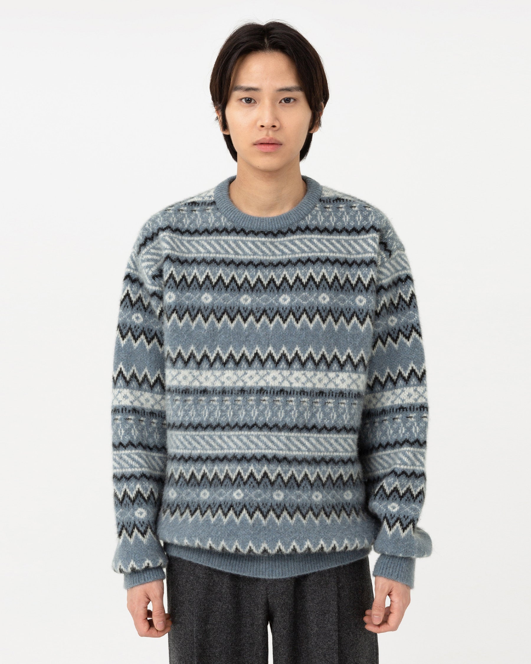 Brownyard - Fair Isle Sweater (Blue) product image 1 | TRAB K-Fashion Australia