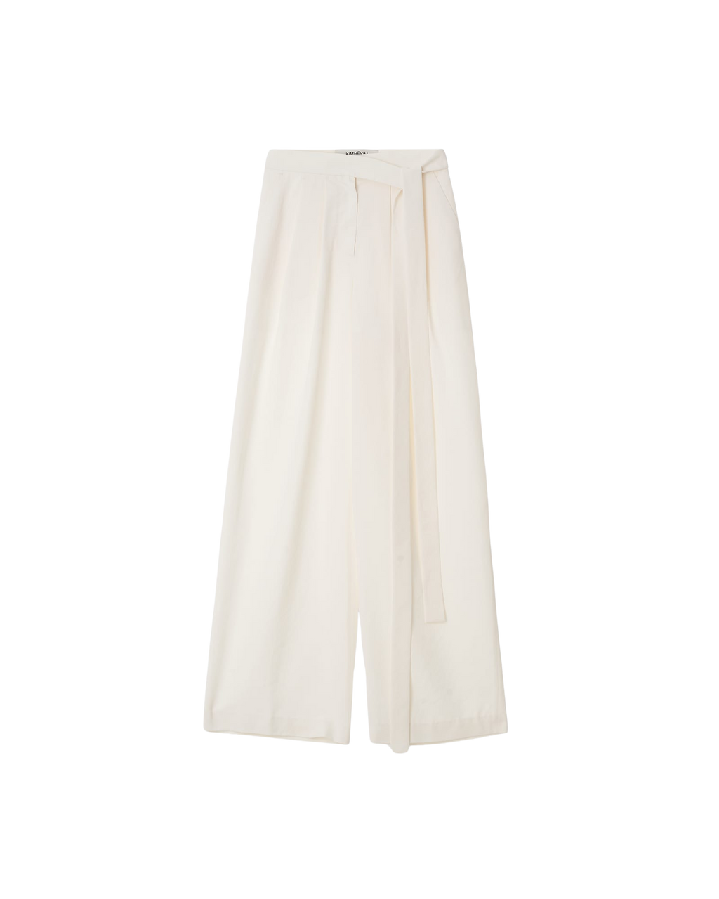 Kimhe Kim - Wool-Blend Belted Wide Leg Trousers (White) product image 2 | TRAB K-Fashion Australia