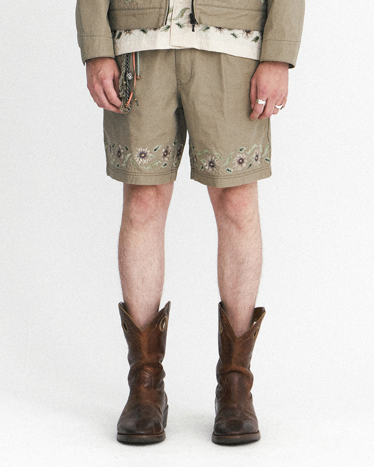 Eastlogue - Embroidery Easy Shorts (Sand) product image 2 | TRAB K-Fashion Australia