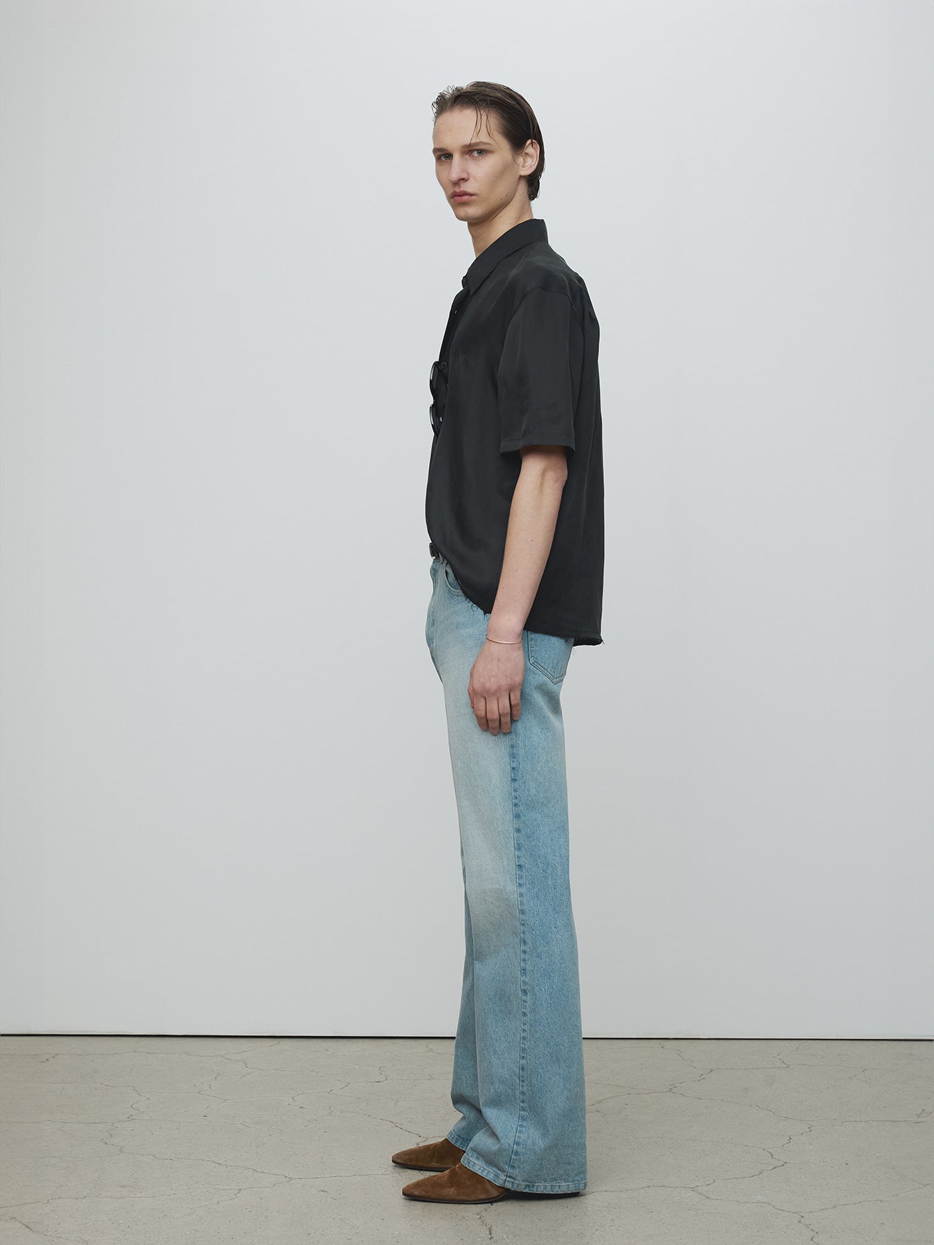 Tonywack - Fluid Cupro Shirt Japanese Fabric (Carbon) product image 3 | TRAB K-Fashion Australia