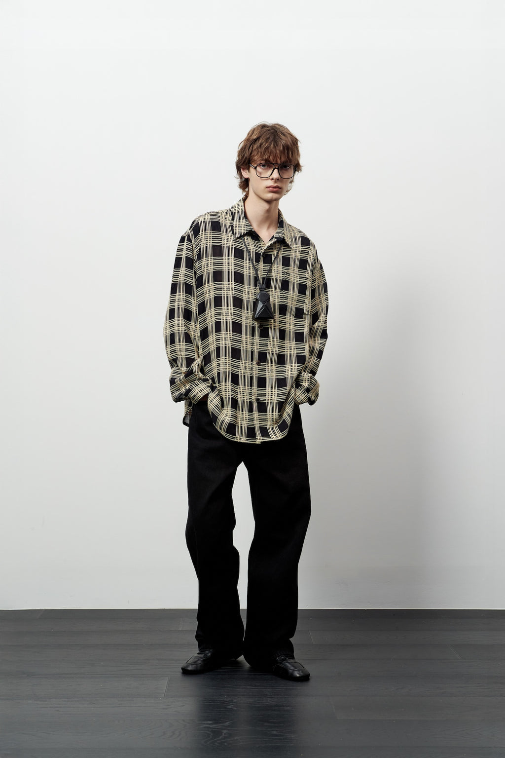 Stu - Weaved Check Shirt (Black) product image 9 | TRAB K-Fashion Australia