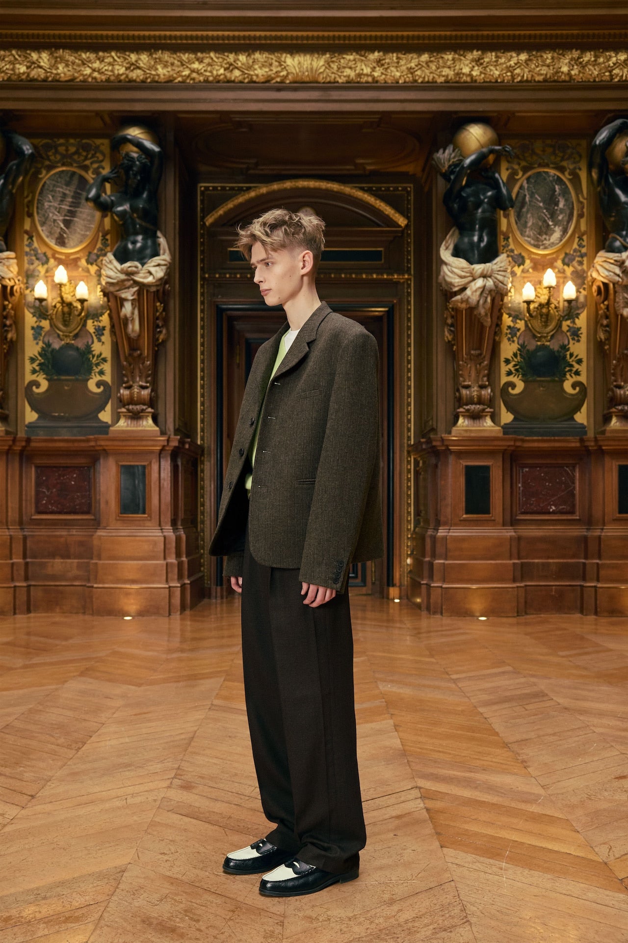 STU - Crease Double Belt Slacks (Brown) product image 7 | TRAB K-Fashion Australia
