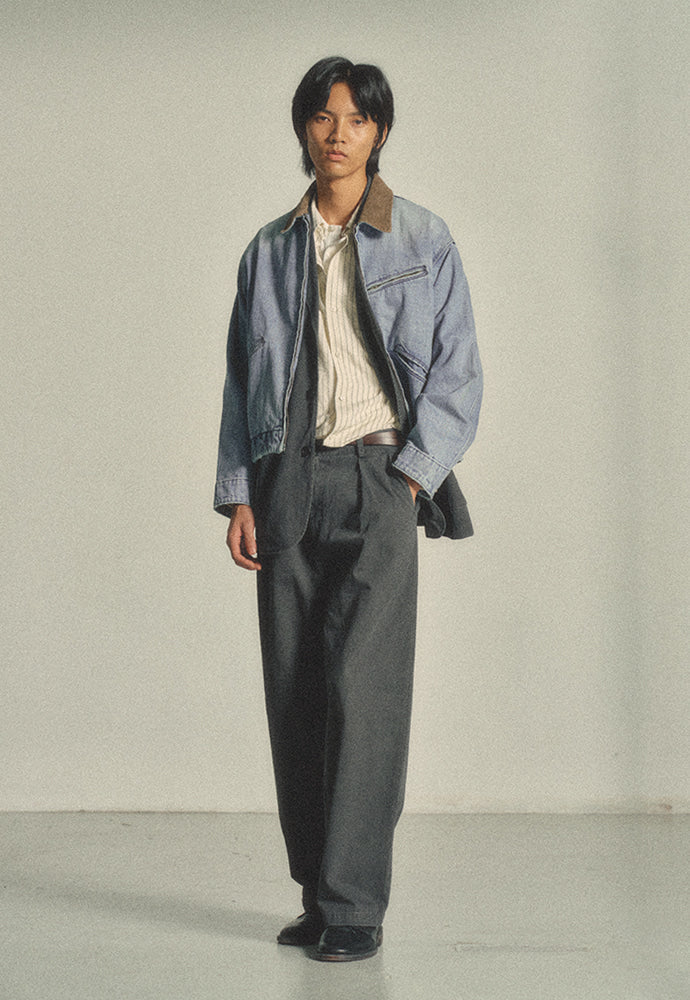 Art if acts - Marina Denim Work Jacket (Used Light Indigo) product image 2 | TRAB K-Fashion Australia