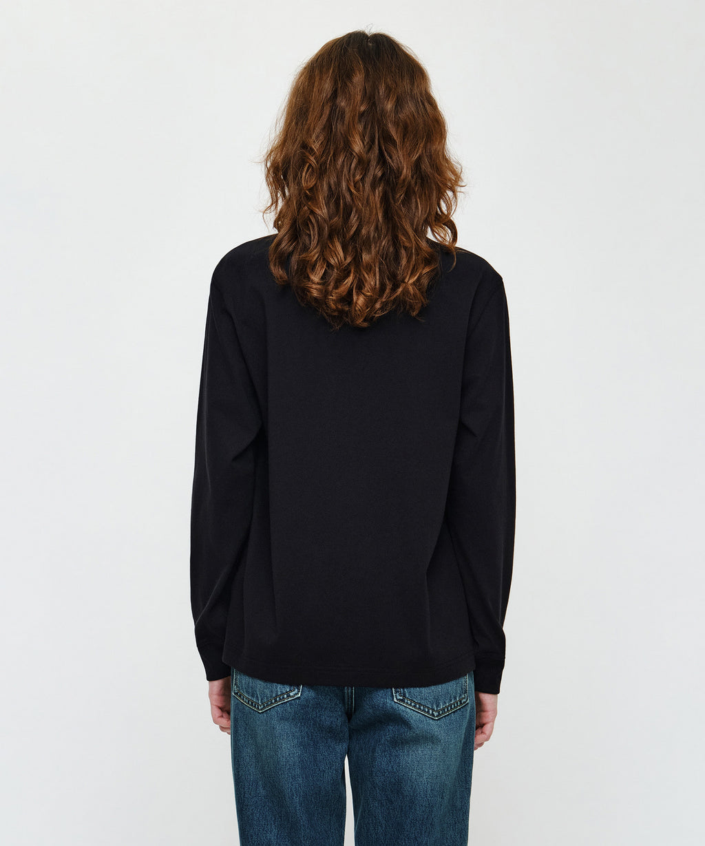 Marithe & Francois Girbaud - Small Classic Logo Long Sleeve Tee (Black) product image 3 | TRAB K-Fashion Australia