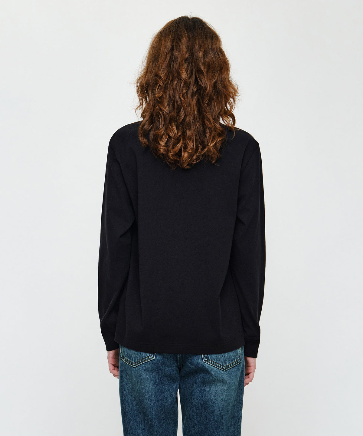 Marithe & Francois Girbaud - Small Classic Logo Long Sleeve Tee (Black) product image 3 | TRAB K-Fashion Australia