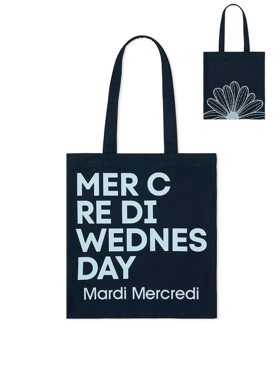 Mardi Mercredi - Canvas Bag Flower Du Mercredi (Navy Sky) product image 1 | TRAB K-Fashion Australia